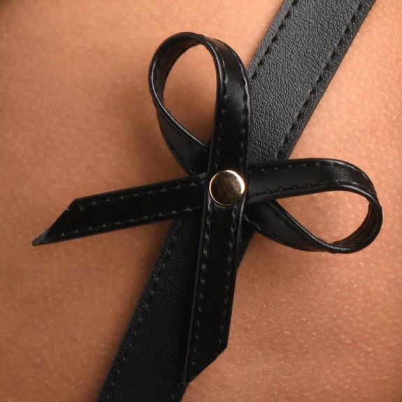 Strict Bondageharnas met strikken M/L - Zwart