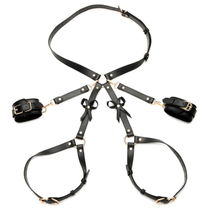 Strict Bondageharnas met strikken M/L - Zwart