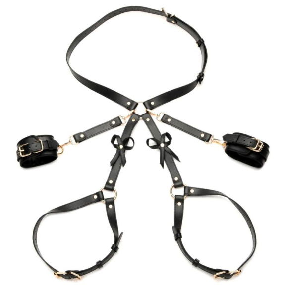 Strict Bondageharnas met strikken XL/2XL - Zwart