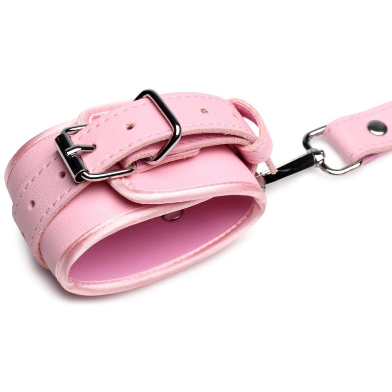 Bondageharnas met strikken M/L - Roze - afbeelding 3