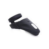 Trinity Men Vibrating Taint Stim Cock Ring - Zwart