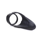 Trinity Men Vibrating Taint Stim Cock Ring - Zwart