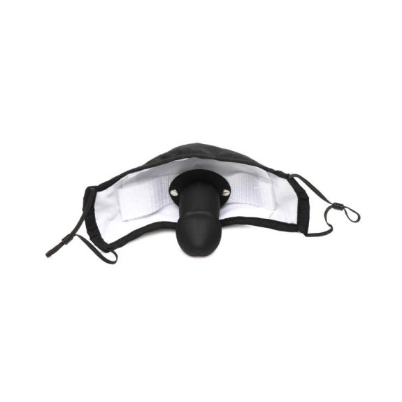 Master Series Mouth-Full Dildo Gezichtsmasker - Zwart