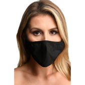Master Series Mouth-Full Dildo Gezichtsmasker - Zwart