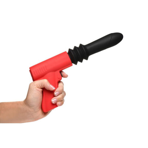 Master Series Stotende Pistola Vibrator - Zwart/Rood