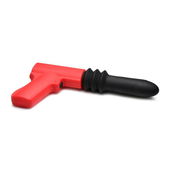 Master Series Stotende Pistola Vibrator - Zwart/Rood