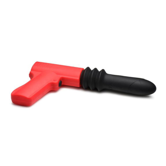 Master Series Stotende Pistola Vibrator - Zwart/Rood