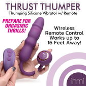 Inmi Thru Thumper Stotende Siliconen Vibrator met Afstan
