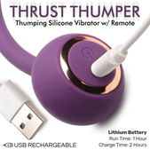 Inmi Thru Thumper Stotende Siliconen Vibrator met Afstan