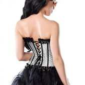 Rockabilly corset zwart-wit