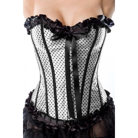 Rockabilly corset zwart-wit