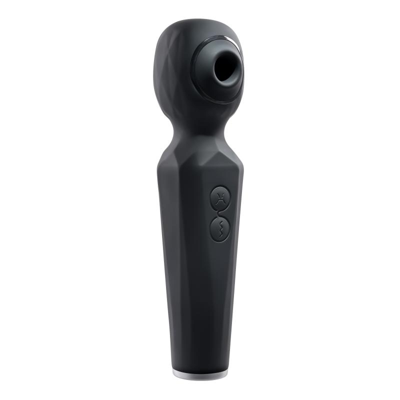 Rainbow Sucker Wand Vibrator - Zwart