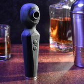 Evolved Evolved - Rainbow Sucker Wand Vibrator - Zwart