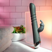 Evolved Evolved - Rapid Rabbit Stotende Vibrator - Zwart