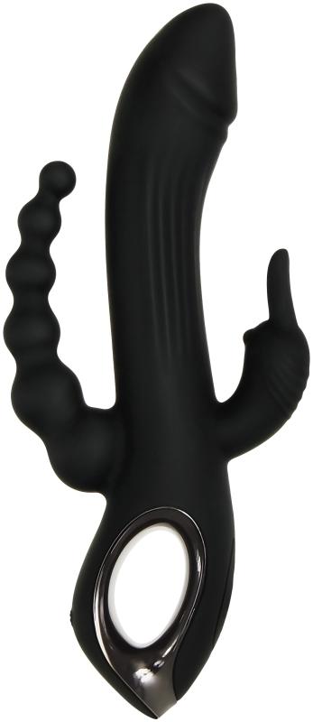 Trifecta Rabbit Vibrator - Zwart