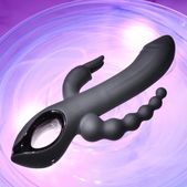Evolved Evolved - Trifecta Rabbit Vibrator - Zwart