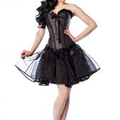 Rockabilly corset zwart