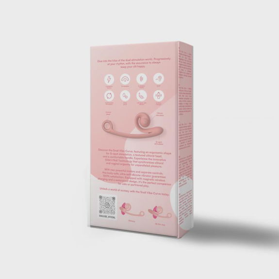 Snail Vibe Snail Vibe Curve Duo Vibrator - Peachy Pink