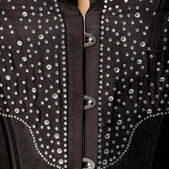 Satijnen corset met strass steentjes