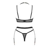 Obsessive Prachtige set met jarretel - Zwart