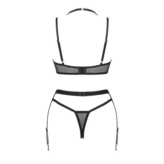 Obsessive Prachtige set met jarretel - Zwart