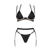 Obsessive Prachtige set met jarretel - Zwart