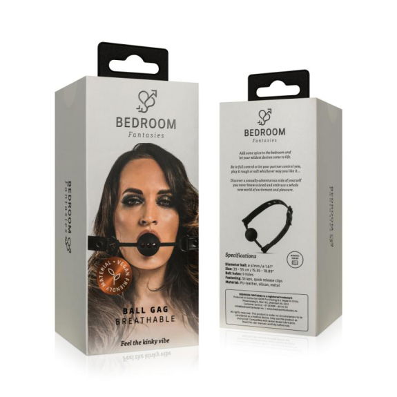 Bedroom Fantasies Open Siliconen Ball Gag - Zwart