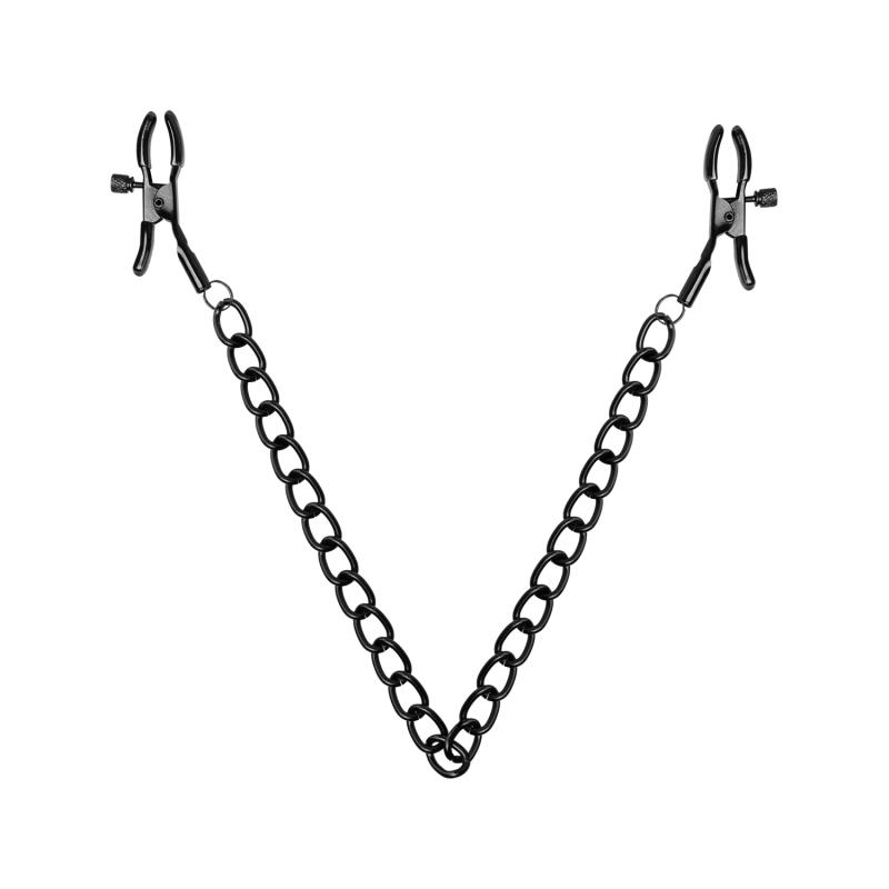 Tepelklemmen Met Ketting - Zwart - afbeelding 5