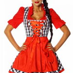 Dirndl jurk rood, zwart/wit geruit Dirndl jurk rood, zwart/wit geruit