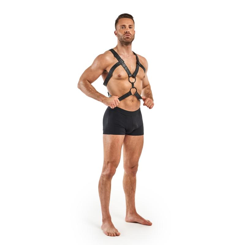 Rocco Bondage Harnas - Zwart - afbeelding 5