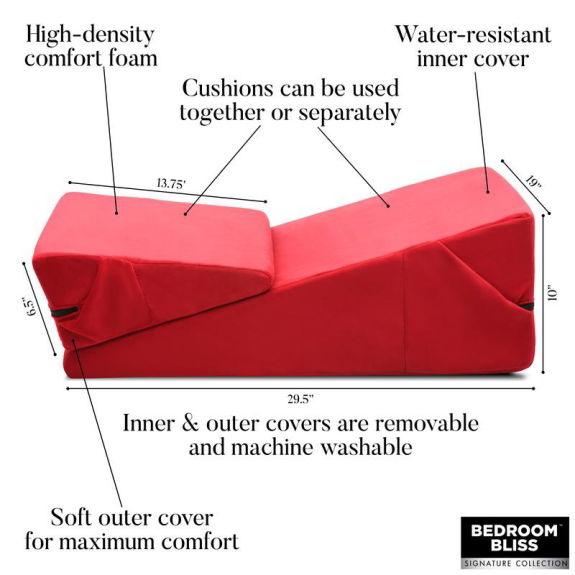 Bedroom Bliss Love Cushion Set - Rood