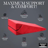 Bedroom Bliss Large Love Cushion - Rood