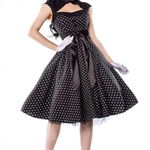 Rockabilly-jurk zwart stip Rockabilly-jurk zwart stip