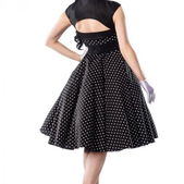 Rockabilly-jurk zwart stip