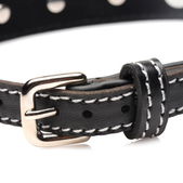 Strict Diamanten Choker Met O-Ring - Zwart/Rood