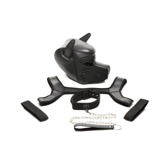 Master Series Complete Puppy Bondage Set - Zwart