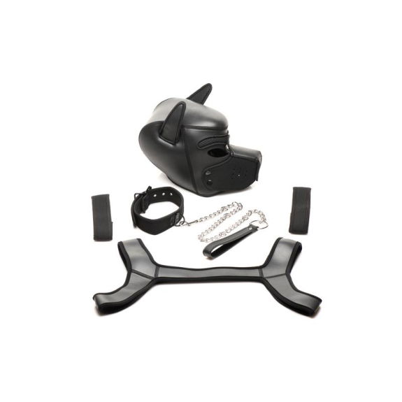 Master Series Complete Puppy Bondage Set - Zwart