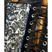 Halfborst corset zwart-zilver