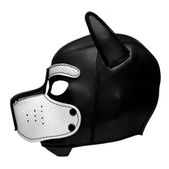 Master Series Spike Puppy BDSM Hood - Zwart/Wit