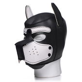 Master Series Spike Puppy BDSM Hood - Zwart/Wit