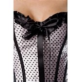 Rockabilly corset zwart-wit gestipt
