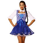 Dirndl blauw geruit