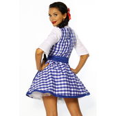 Dirndl blauw geruit