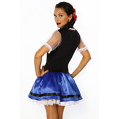 Dirndl jurk rood/zwart/wit