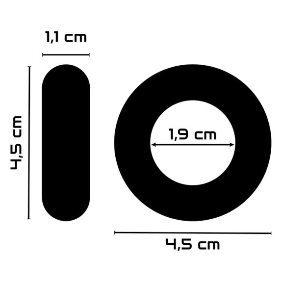 Flexibele en Weerbestendige Penisring 4.5cm Zwart