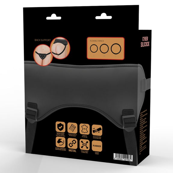 Cyber silicock - Strap-On Harnas met 3 Gratis Ringen