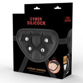 Cyber silicock - Strap-On Harnas met 3 Gratis Ringen