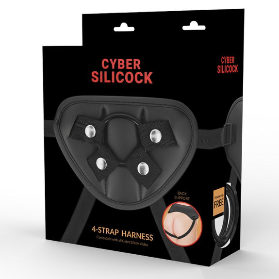 Cyber silicock - Strap-On Harnas met 3 Gratis Ringen