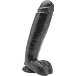 Realistische Dildo 25,5 cm met Ballen Zwart