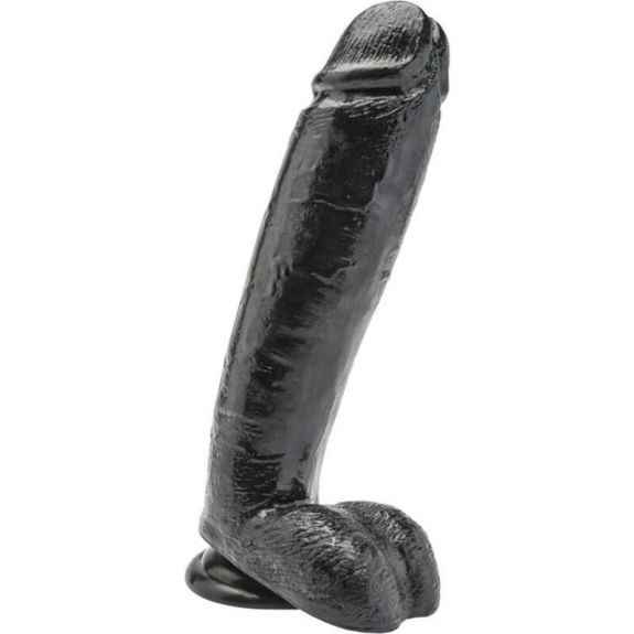 Get real - Realistische Dildo 25,5 cm met Ballen Zwart
